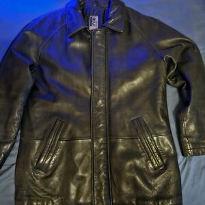 Men's Genuine Black Leather Jacket 90's!!!